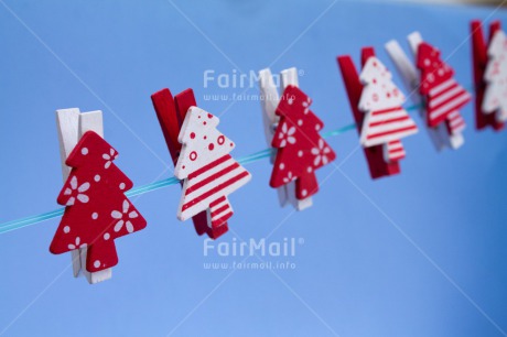 Fair Trade Photo Blue, Christmas, Horizontal, Peru, Red, Sky, South America, Tree, Washingline, White