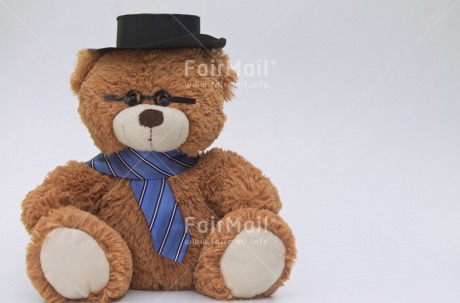 Fair Trade Photo Clothing, Colour image, Exams, Glasses, Graduation, Hat, Horizontal, Indoor, New Job, Peru, South America, Studio, Teddybear, Tie