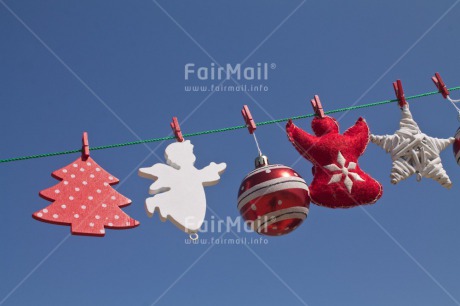 Fair Trade Photo Angel, Blue, Christmas, Christmas ball, Colour image, Day, Decoration, Horizontal, Outdoor, Peru, Red, Sky, South America, Star, Tree, White