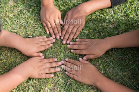Fair Trade Photo Colour image, Cooperation, Day, Friendship, Group of children, Hand, Outdoor, People, Peru, South America, Strength, Together