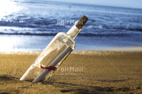 Fair Trade Photo Beach, Bottle, Closeup, Colour image, Day, Horizontal, Love, Outdoor, Peru, Sand, Sea, South America, Summer, Valentines day