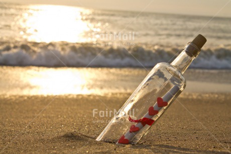 Fair Trade Photo Beach, Bottle, Closeup, Day, Horizontal, Love, Outdoor, Peru, Sand, Sea, South America, Summer, Valentines day