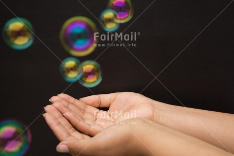 Fair Trade Photo Activity, Christmas, Closeup, Dreaming, Hand, Hope, Horizontal, Peru, Playing, Soapbubble, South America, Studio, Transparent, Water