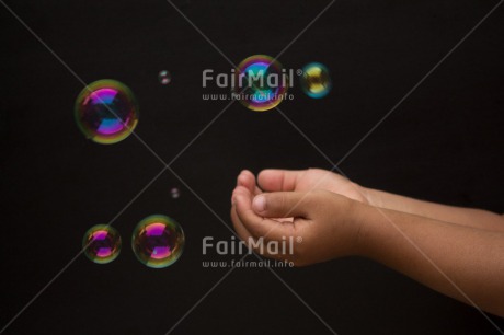 Fair Trade Photo Activity, Christmas, Closeup, Dreaming, Hand, Hope, Horizontal, Peru, Playing, Soapbubble, South America, Studio, Transparent, Water