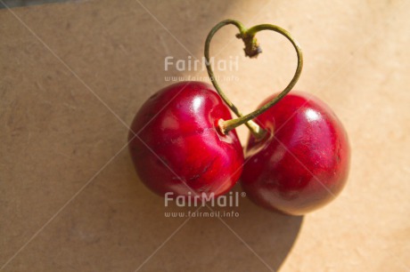 Fair Trade Photo Cherry, Closeup, Colour image, Food and alimentation, Fruits, Heart, Horizontal, Love, Mothers day, Peru, Red, South America, Valentines day