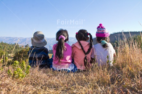 Fair Trade Photo Colour image, Friendship, Group of girls, Horizontal, People, Peru, Rural, South America