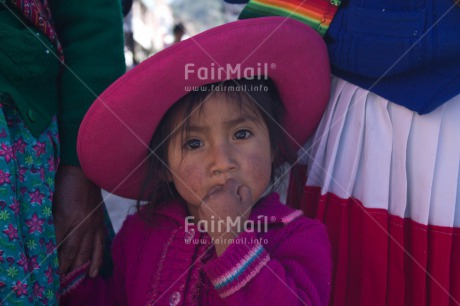Fair Trade Photo Activity, Clothing, Colour image, Ethnic-folklore, Horizontal, Latin, Looking at camera, One girl, People, Peru, Pink, Portrait halfbody, South America, Traditional clothing