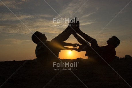 Fair Trade Photo Colour image, Cooperation, Friendship, Health, Horizontal, Outdoor, People, Peru, South America, Together, Two boys, Wellness, Yoga