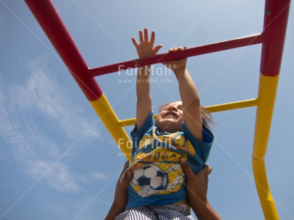 Fair Trade Photo Activity, Climbing, Colour image, Day, Emotions, Growth, Happiness, Health, Horizontal, One child, Outdoor, People, Peru, Playground, Playing, Safety, Smiling, South America, Youth