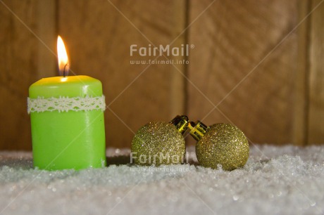 Fair Trade Photo Candle, Christmas, Christmas ball, Colour image, Flame, Horizontal, Peru, South America