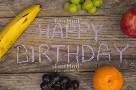 Fair Trade Photo Birthday, Colour image, Food and alimentation, Fruits, Health, Horizontal, Letter, Peru, South America