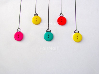 Fair Trade Photo Button, Christmas, Christmas ball, Colour image, Hanging, Holiday, Horizontal, Multi-coloured, Peru, Seasons, South America, Summer