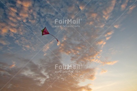 Fair Trade Photo Clouds, Colour image, Freedom, Kite, Peru, Sky, South America, Summer