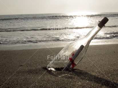 Fair Trade Photo Beach, Bottle, Evening, Friendship, Horizontal, Love, Outdoor, Peru, Sand, Sea, South America