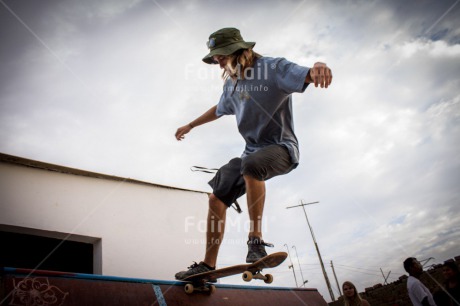 Fair Trade Photo Colour image, Horizontal, One boy, People, Peru, Skateboard, South America, Sport