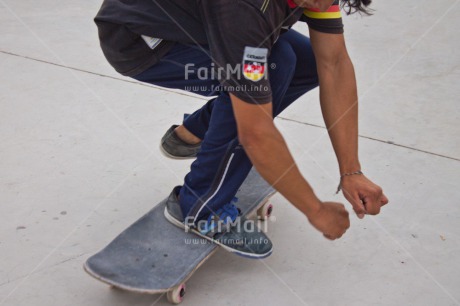 Fair Trade Photo Closeup, Colour image, Day, Horizontal, One boy, Outdoor, People, Peru, Skateboard, Skater, Skating, South America, Sport