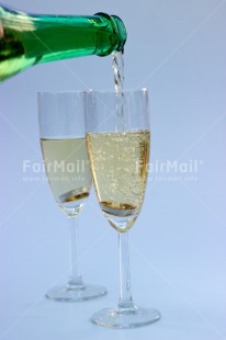 Fair Trade Photo Birthday, Champagne, Closeup, Colour image, Congratulations, Glass, Invitation, Marriage, Party, Peru, South America, Studio, Vertical, Wedding