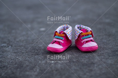 Fair Trade Photo Birth, Closeup, Colour image, Girl, Horizontal, New baby, People, Peru, Pink, Shoe, Shooting style, South America