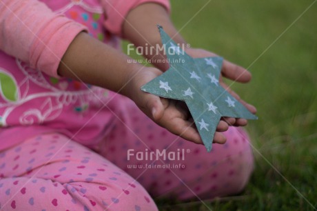 Fair Trade Photo Christmas, Closeup, Colour image, Hand, Horizontal, One girl, People, Peru, Shooting style, South America, Star