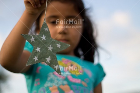 Fair Trade Photo Christmas, Colour image, Horizontal, One girl, People, Peru, South America, Star