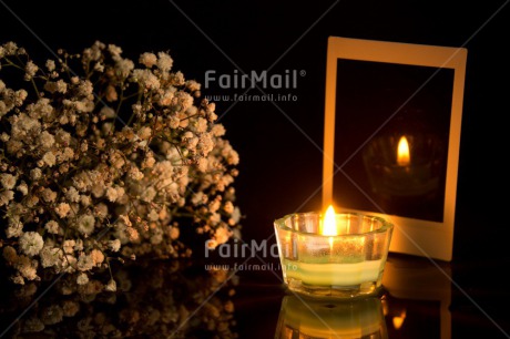 Fair Trade Photo Candle, Colour image, Condolence-Sympathy, Flower, Horizontal, Peru, South America