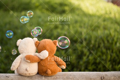 Fair Trade Photo Colour image, Dreaming, Friendship, Horizontal, Love, Peru, Soapbubble, South America, Teddybear, Valentines day