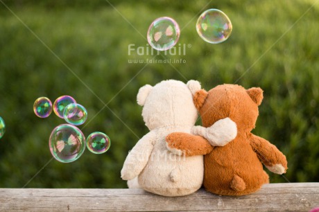 Fair Trade Photo Colour image, Dreaming, Friendship, Horizontal, Love, Peru, Soapbubble, South America, Teddybear, Valentines day