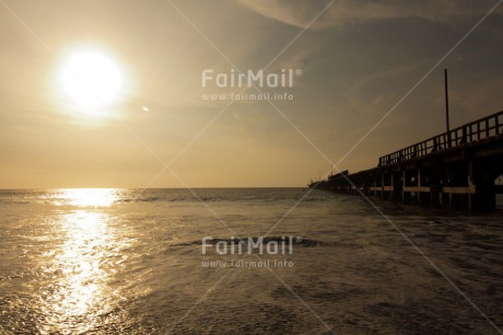 Fair Trade Photo Colour image, Horizontal, Light, Peru, Reflection, Sea, South America, Sunset, Water