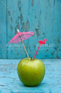 Fair Trade Photo Apple, Colour image, Food and alimentation, Fruits, Get well soon, Health, Peru, South America, Summer, Umbrella, Vertical, Wellness