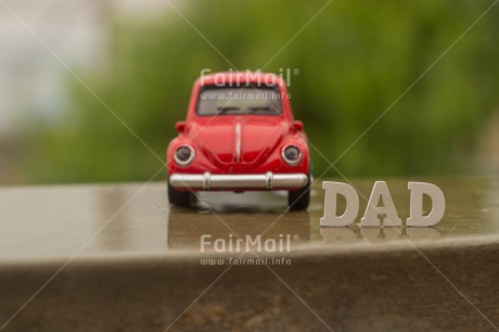 Fair Trade Photo Car, Colour image, Father, Fathers day, Horizontal, Letters, Outdoor, Peru, Red, Road, South America, Street, Text, Transport, Travel