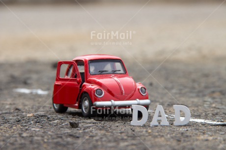 Fair Trade Photo Car, Colour image, Father, Fathers day, Horizontal, Letters, Outdoor, Peru, Red, Road, South America, Street, Text, Transport, Travel