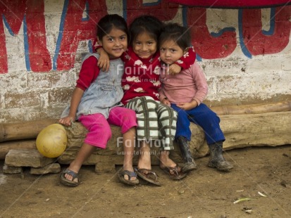 Fair Trade Photo Activity, Colour image, Dailylife, Friendship, Group of girls, Horizontal, Hug, Multi-coloured, People, Peru, Portrait fullbody, Sitting, South America, Together