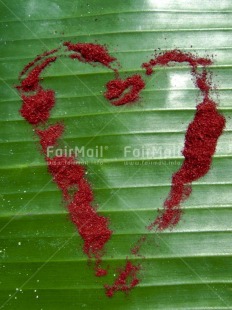 Fair Trade Photo Artistique, Colour image, Friendship, Green, Heart, Leaf, Love, Peru, Plant, Red, South America, Thinking of you, Vertical, Warmth