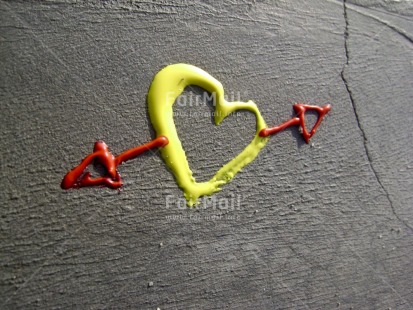 Fair Trade Photo Beach, Colour image, Day, Friendship, Heart, Horizontal, Love, Outdoor, Peru, Red, Sand, South America, Valentines day, Yellow