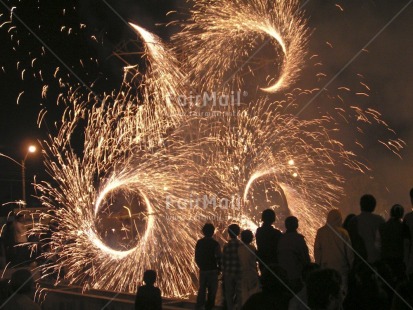 Fair Trade Photo Christmas, Colour image, Congratulations, Firework, Group of People, Horizontal, Light, New Year, Night, Outdoor, Party, People, Peru, South America, Well done