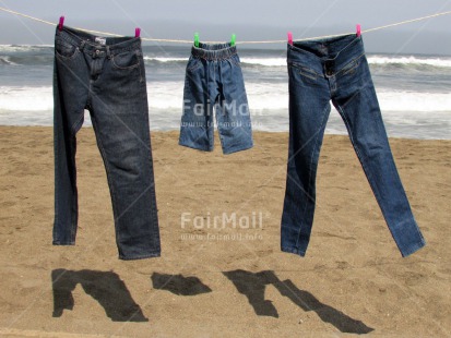 Fair Trade Photo Activity, Beach, Clothing, Colour image, Drying, Family, Holiday, Horizontal, Peru, Sand, Sea, Shadow, South America, Summer