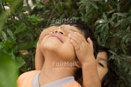 Fair Trade Photo 0-5 years, Activity, Colour image, Cute, Dailylife, Day, Latin, Outdoor, People, Peru, Playing, South America, Two children