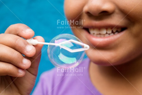 Fair Trade Photo Activity, Closeup, Dreaming, Horizontal, Latin, One girl, People, Peru, Playing, Soapbubble, South America, Water