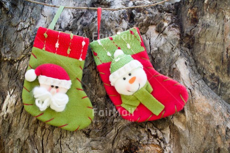 Fair Trade Photo Christmas, Green, Horizontal, Peru, Red, Santaclaus, Snowman, Sock, South America, Tree