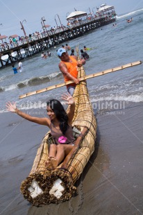 Fair Trade Photo Colour image, Fisheries, Fishing boat, Peru, South America, Tourism, Vertical