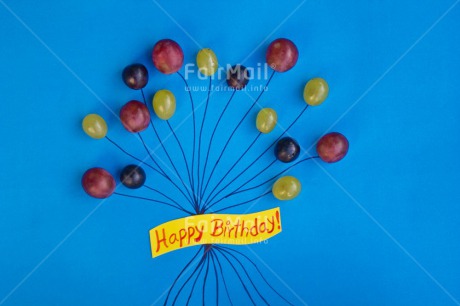 Fair Trade Photo Balloon, Birthday, Colour image, Food and alimentation, Fruits, Grape, Horizontal, Party, Peru, South America