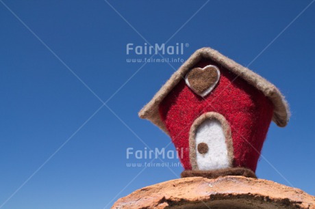 Fair Trade Photo Colour image, Heart, Horizontal, House, Love, New home, Peru, Red, Seasons, Sky, South America, Summer
