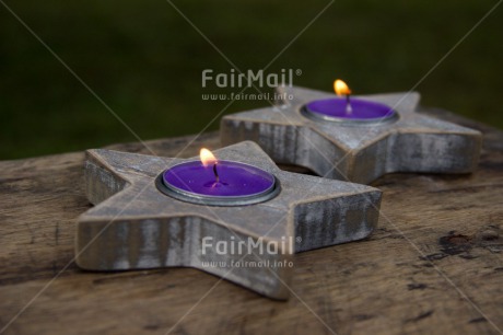 Fair Trade Photo Candle, Christmas, Colour image, Horizontal, Peru, Purple, South America, Star