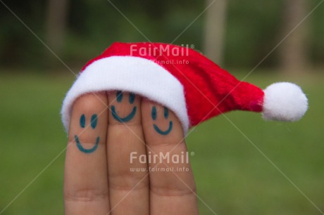 Fair Trade Photo Christmas, Closeup, Colour image, Funny, Hand, Hat, Horizontal, Peru, Shooting style, Smile, South America