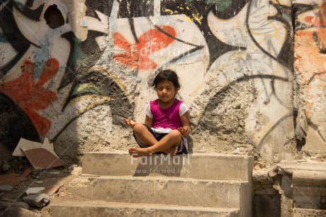 Fair Trade Photo Activity, Animals, Colour image, Graffity, Health, Horizontal, Latin, Meditating, One girl, Outdoor, Peace, People, Peru, Snake, South America, Wellness, Yoga