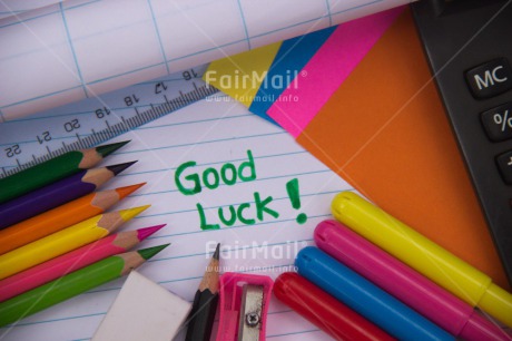 Fair Trade Photo Colour image, Education, Exams, Good luck, Horizontal, New Job, Pencil, Well done