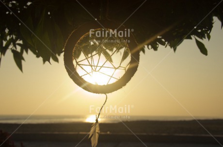 Fair Trade Photo Colour image, Door, Dreamcatcher, Dreaming, Evening, Horizontal, New home, Outdoor, Peru, South America, Spirituality, Sunset