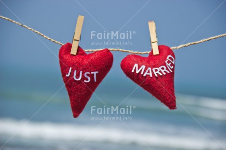 Fair Trade Photo Beach, Colour image, Heart, Horizontal, Letter, Marriage, Peru, Red, Sea, South America, Wedding
