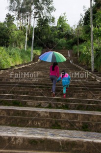 Fair Trade Photo Activity, Colour image, Friendship, Peru, Rural, Scenic, South America, Together, Umbrella, Vertical, Walking