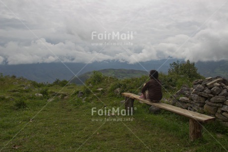 Fair Trade Photo Colour image, Forest, Green, Horizontal, Mountain, One girl, People, Peru, Road, Scenic, South America, Travel